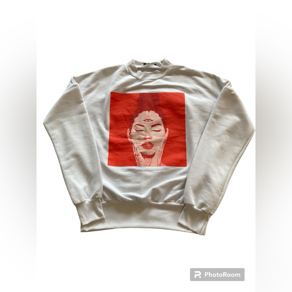 Styleroise Mystical Third Eye Print Sweatshirt. Size Medium. - Picture 8 of 8